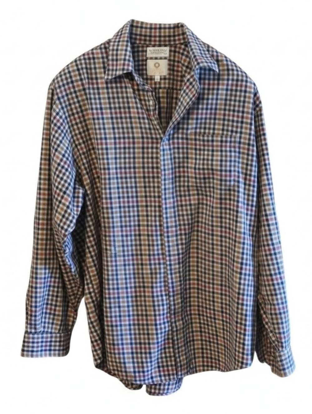 Viyella Men’s XL Plaid Shirt Tuttle Golf Collection 80/20 Cotton Wool Blend USA